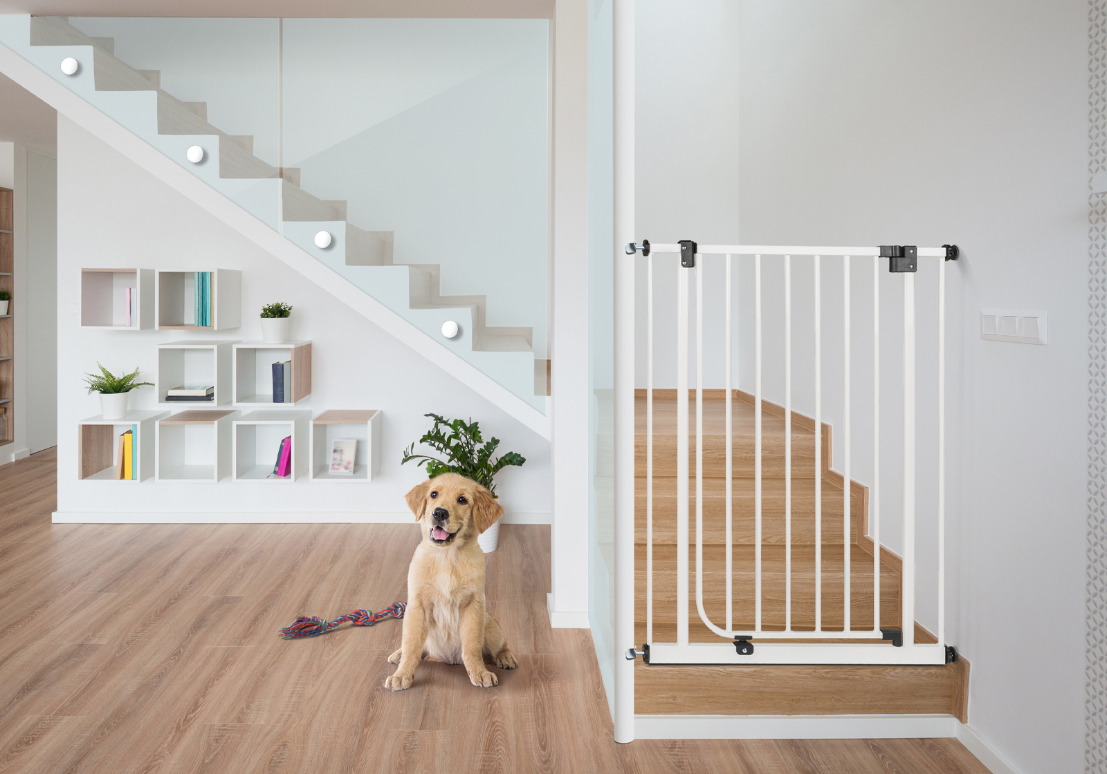 IMPAG® Treppenschutzgitter Easy Step HIGH 73 - 142 cm