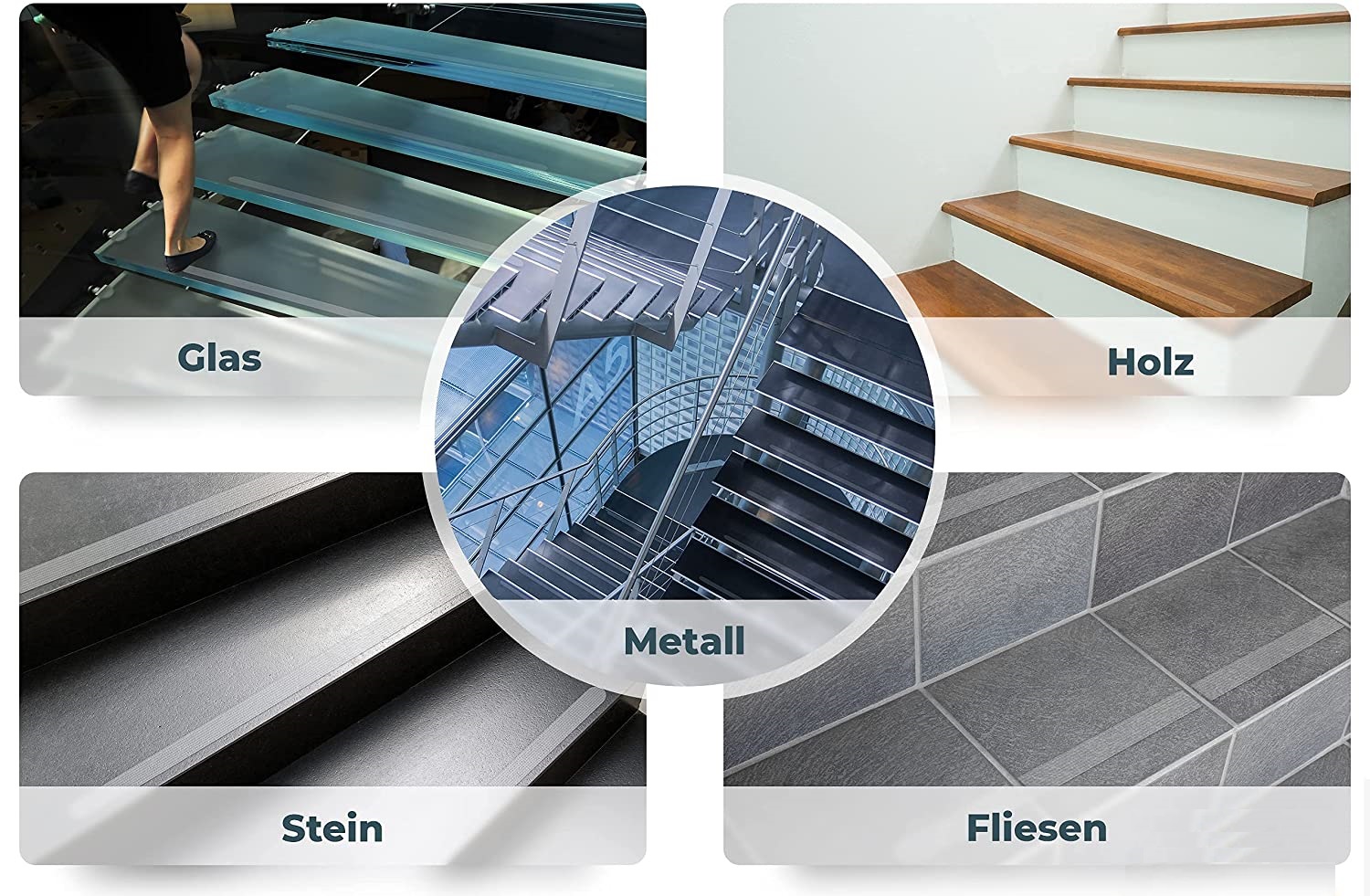 IMPAG® Anti Rutsch Streifen für Treppenstufen aller Art
