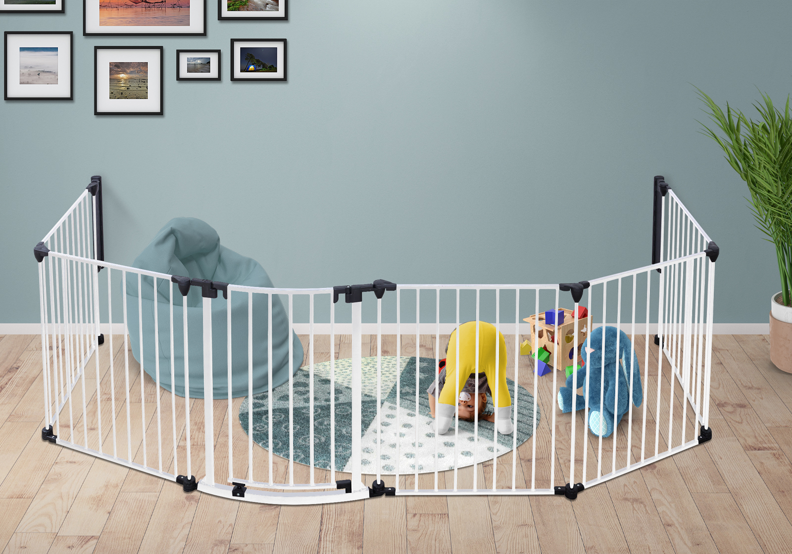 IMPAG® Anlehn-Laufstall für die Wand 310 - 490 cm [5-tlg. bis 8-tlg.]