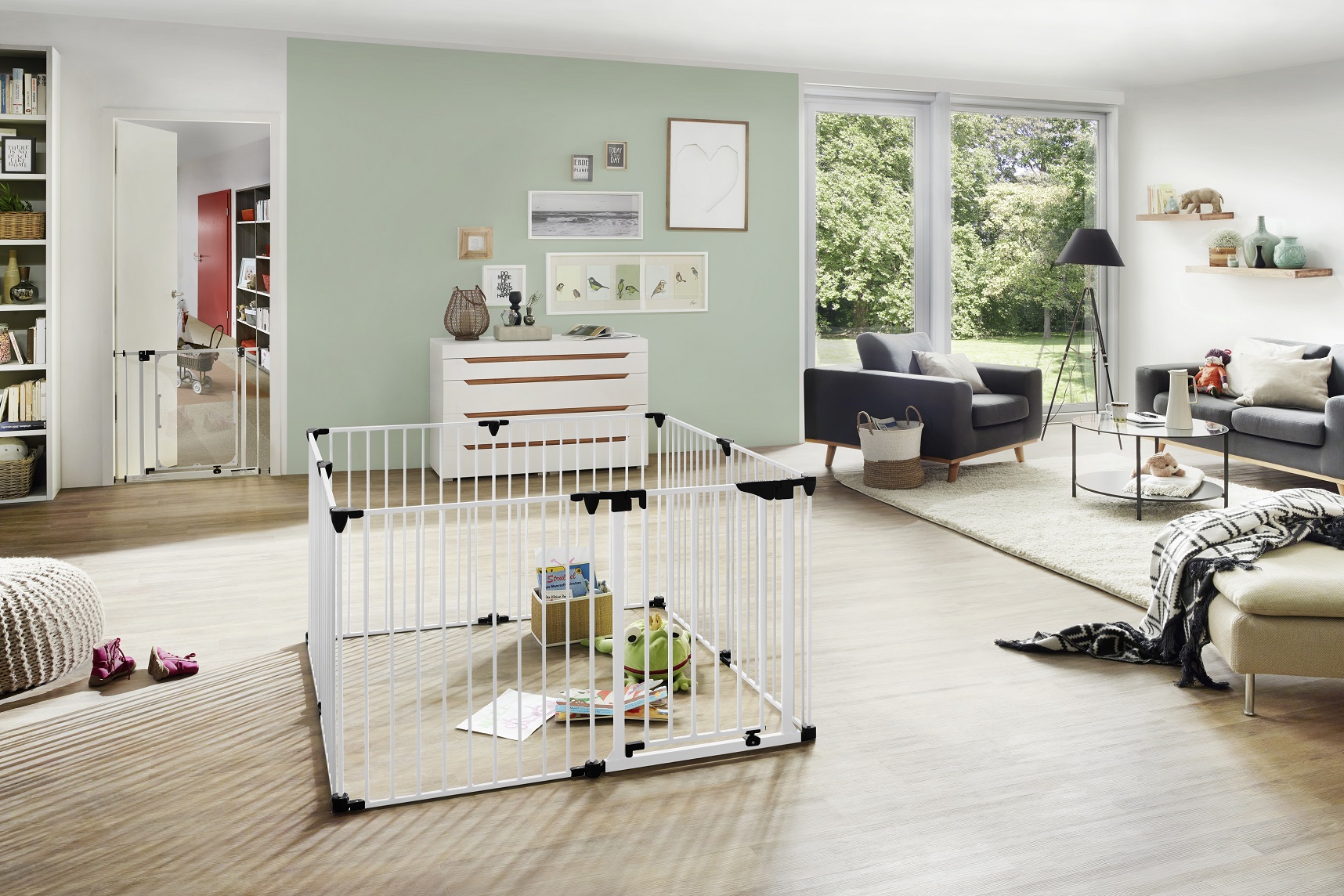 IMPAG® Laufstall Karree 370 cm - 490 cm [6-tlg. bis 8 tlg.]