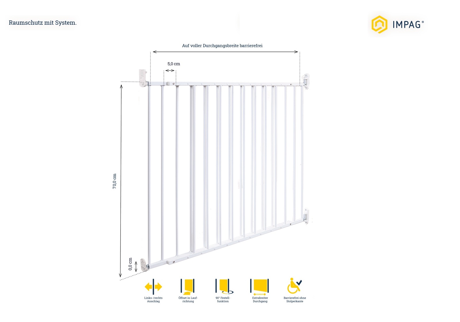 IMPAG® Treppenschutz Outdoor 70 - 140 cm