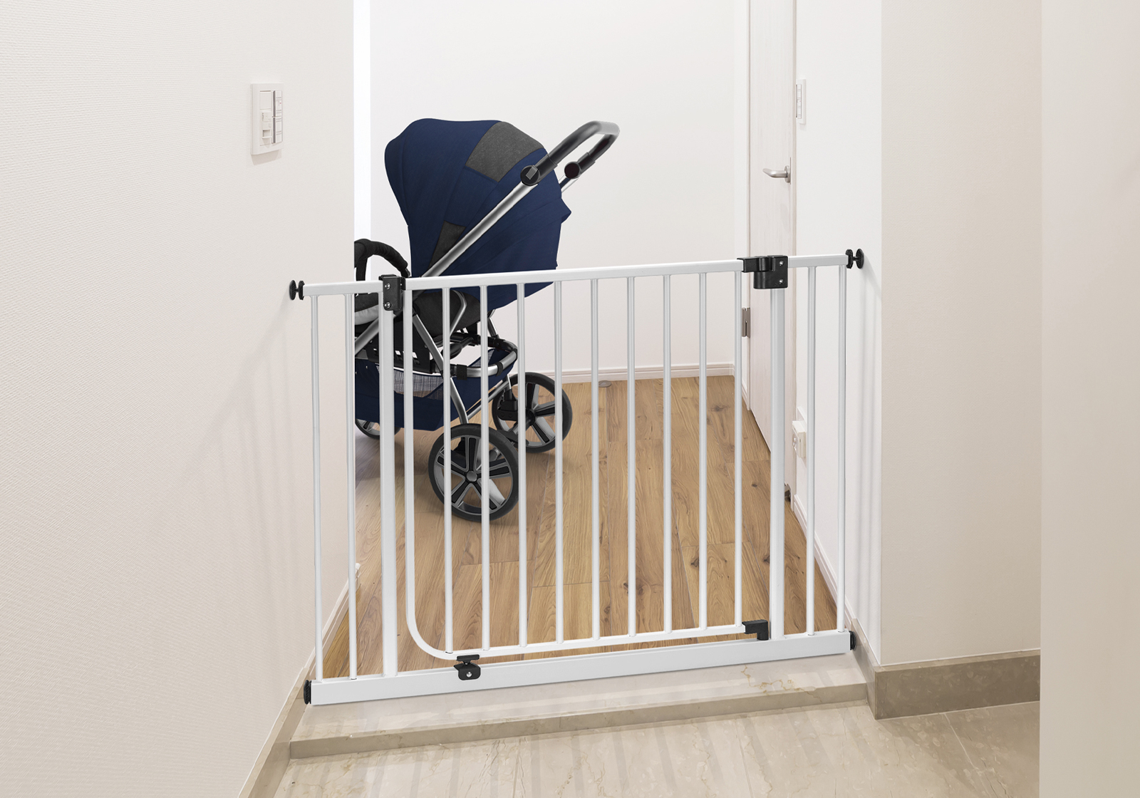 IMPAG® Absperrgitter XXL Drive in® mit breiter Tür 83 - 252 cm