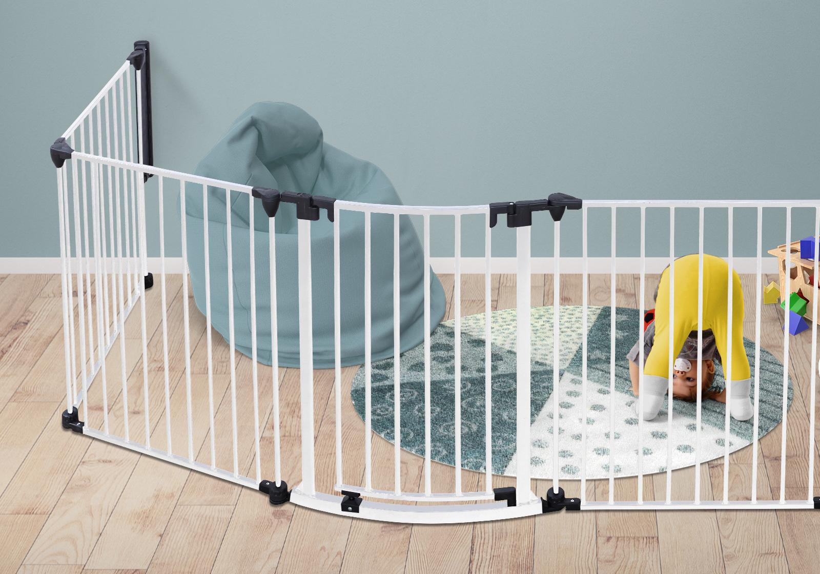 IMPAG® Anlehn-Laufstall für die Wand 310 - 490 cm [5-tlg. bis 8-tlg.]