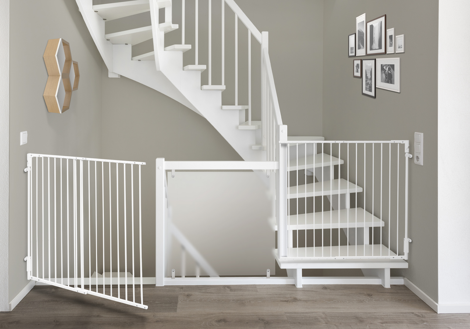 IMPAG® Treppenschutz Up´n Down Saloon 2 Türen je 70 - 110 cm, einseitige Befestigung