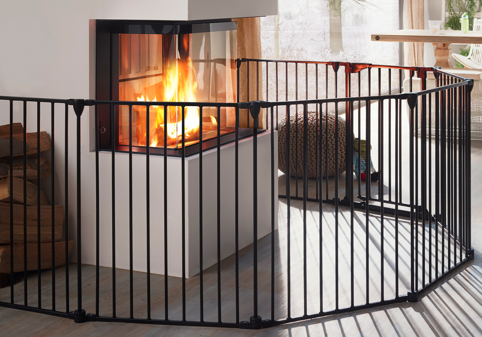 IMPAG® Kaminschutzgitter XXL 310 cm - 490 cm [5-tlg. bis 8-tlg.], B-Ware