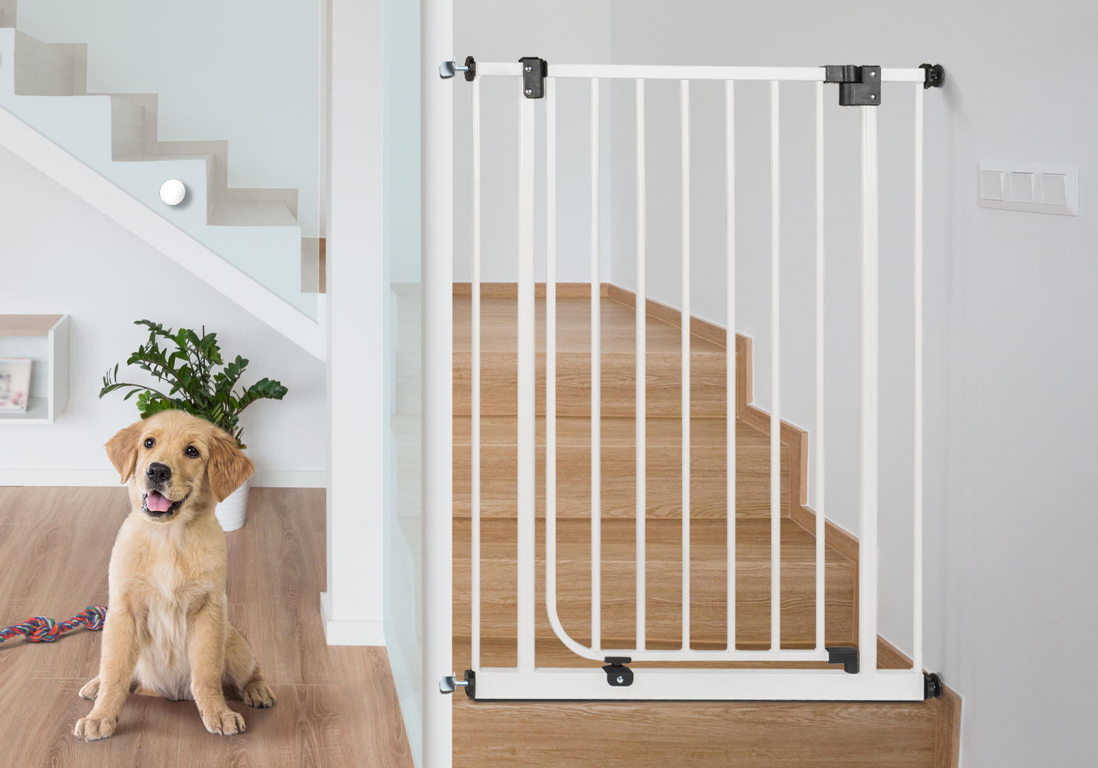 IMPAG® Treppenschutzgitter Easy Step HIGH 73 - 142 cm