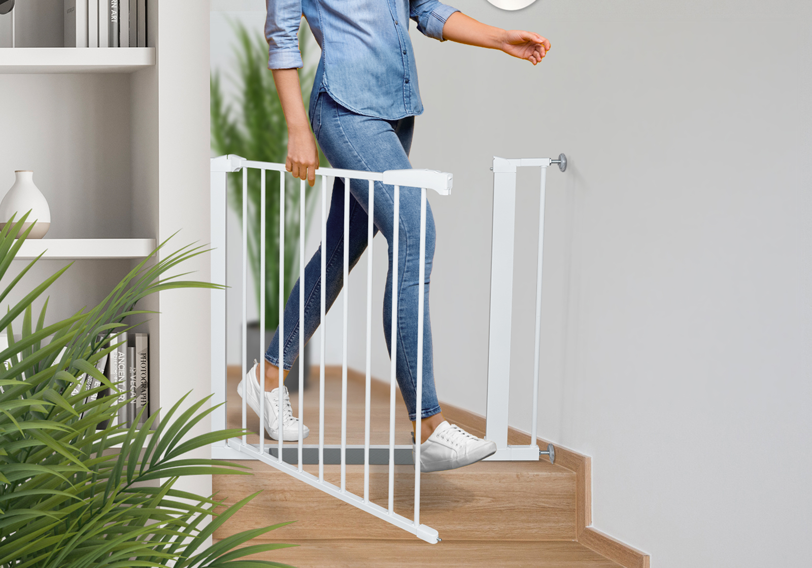 IMPAG® Treppenschutzgitter Swing Shut mit Safe Step 78 - 110 cm