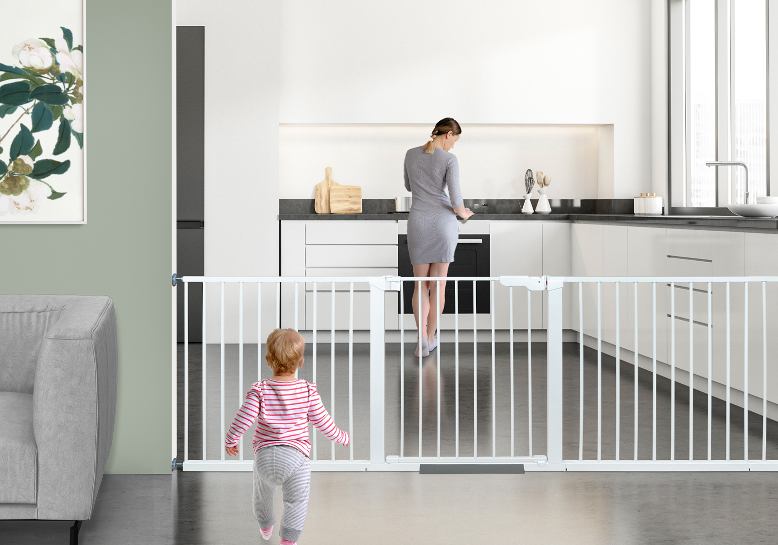 IMPAG® Absperrgitter Prima XXL mit Safe Step 75 - 183 cm