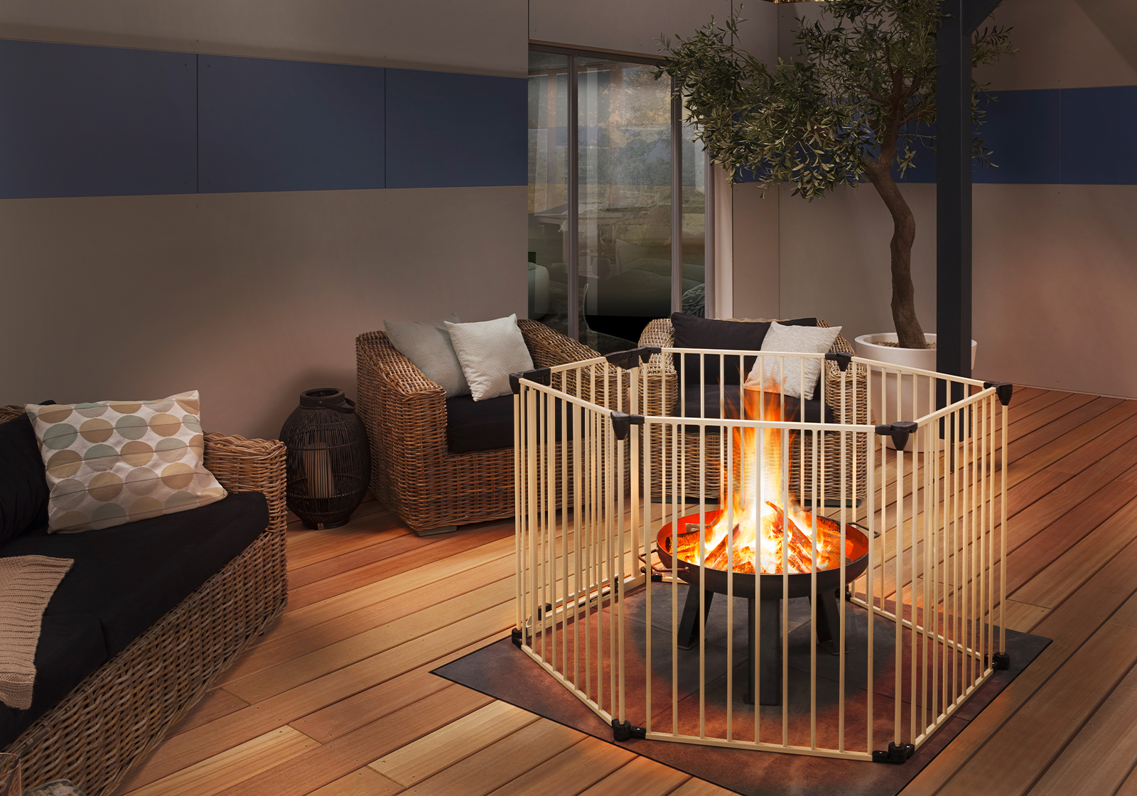 IMPAG® Feuerschutzgitter Fuego 370 - 490 cm [5-tlg. bis 8-tlg.]