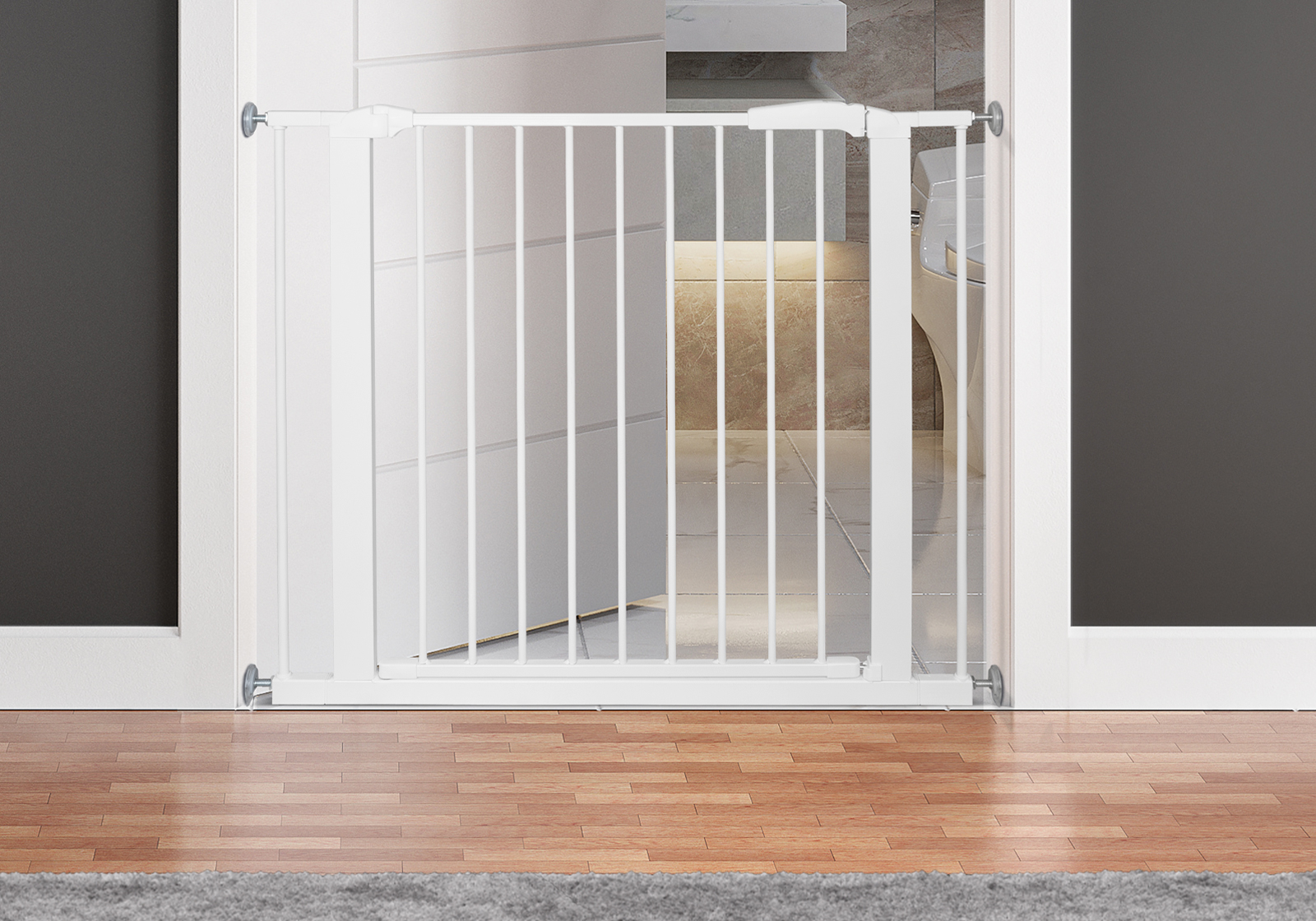 IMPAG® Türschutzgitter Swing Shut mit breiter Tür 78 - 110 cm