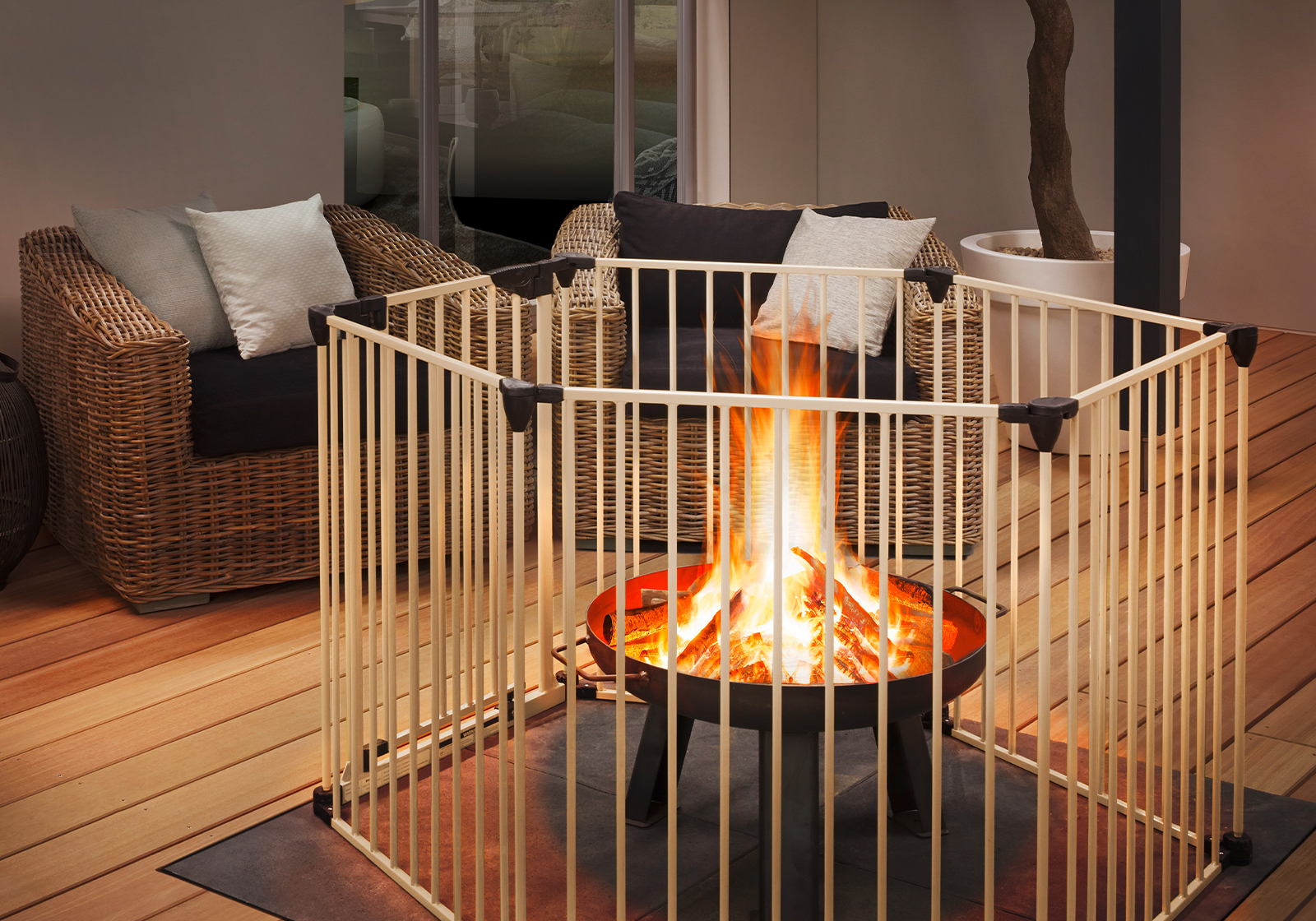 IMPAG® Feuerschutzgitter Fuego 370 - 490 cm [5-tlg. bis 8-tlg.]