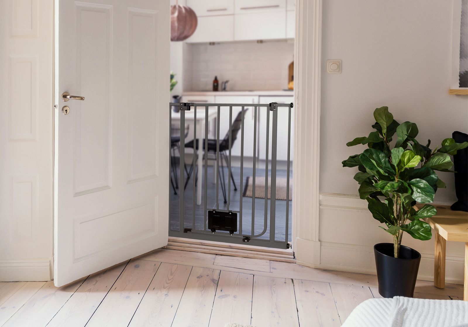 IMPAG® Katzenschutzgitter Mio 107 cm hoch 73 - 142 cm