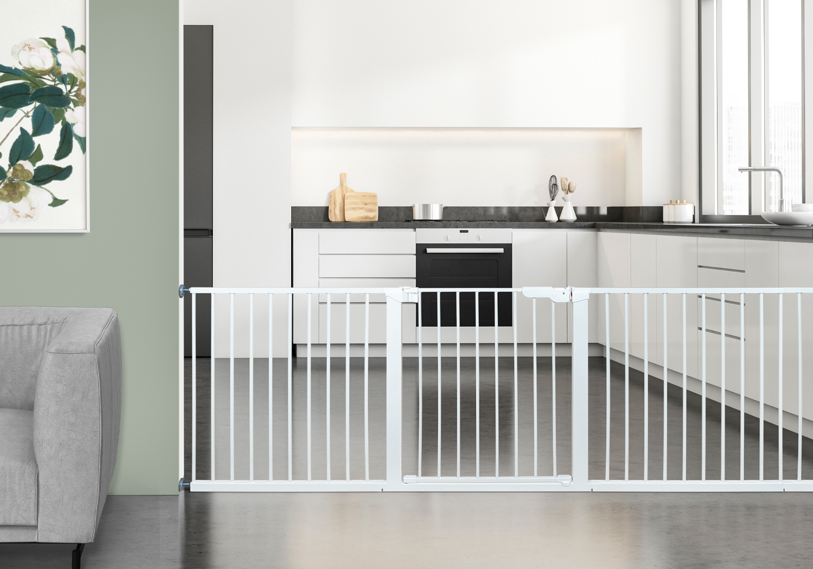 IMPAG® Absperrgitter Prima XXL mit breiter Tür 75 - 183 cm