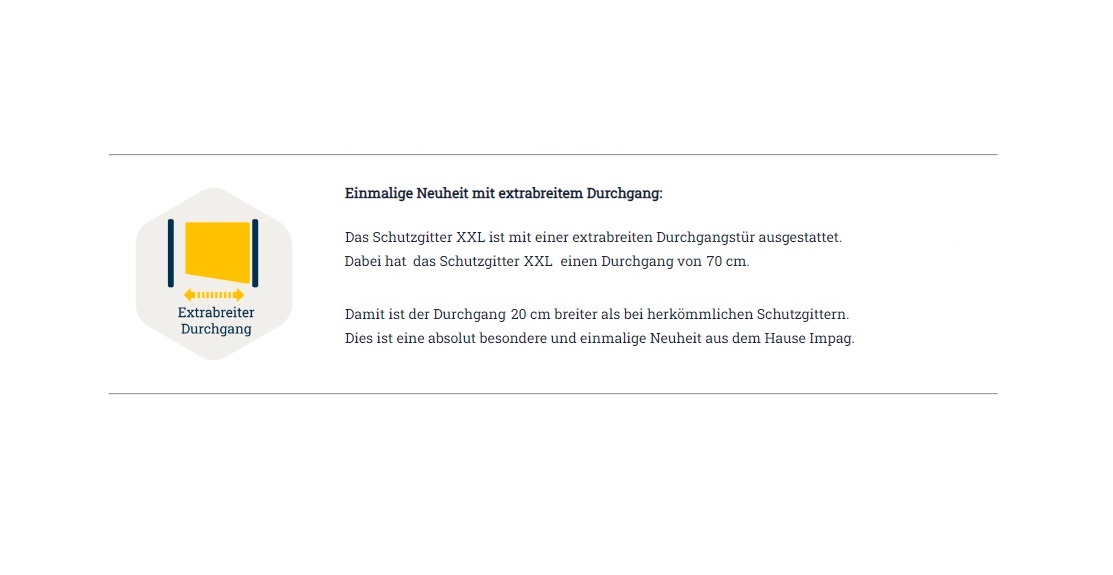 IMPAG® Absperrgitter Up´n Down mit 2 Türen 163 - 302 cm