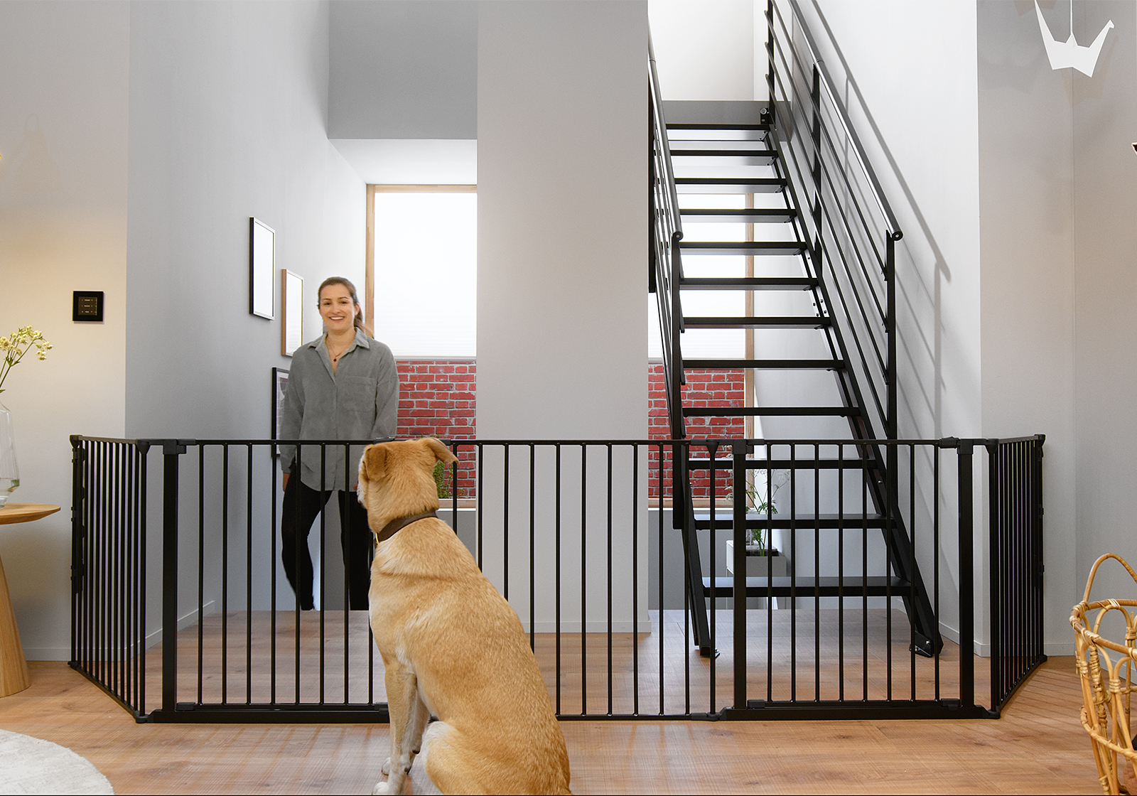 IMPAG® Treppenschutz SafeOne® Up´n Down mit 2 Türen 170 cm - 575 cm [jede Form möglich]