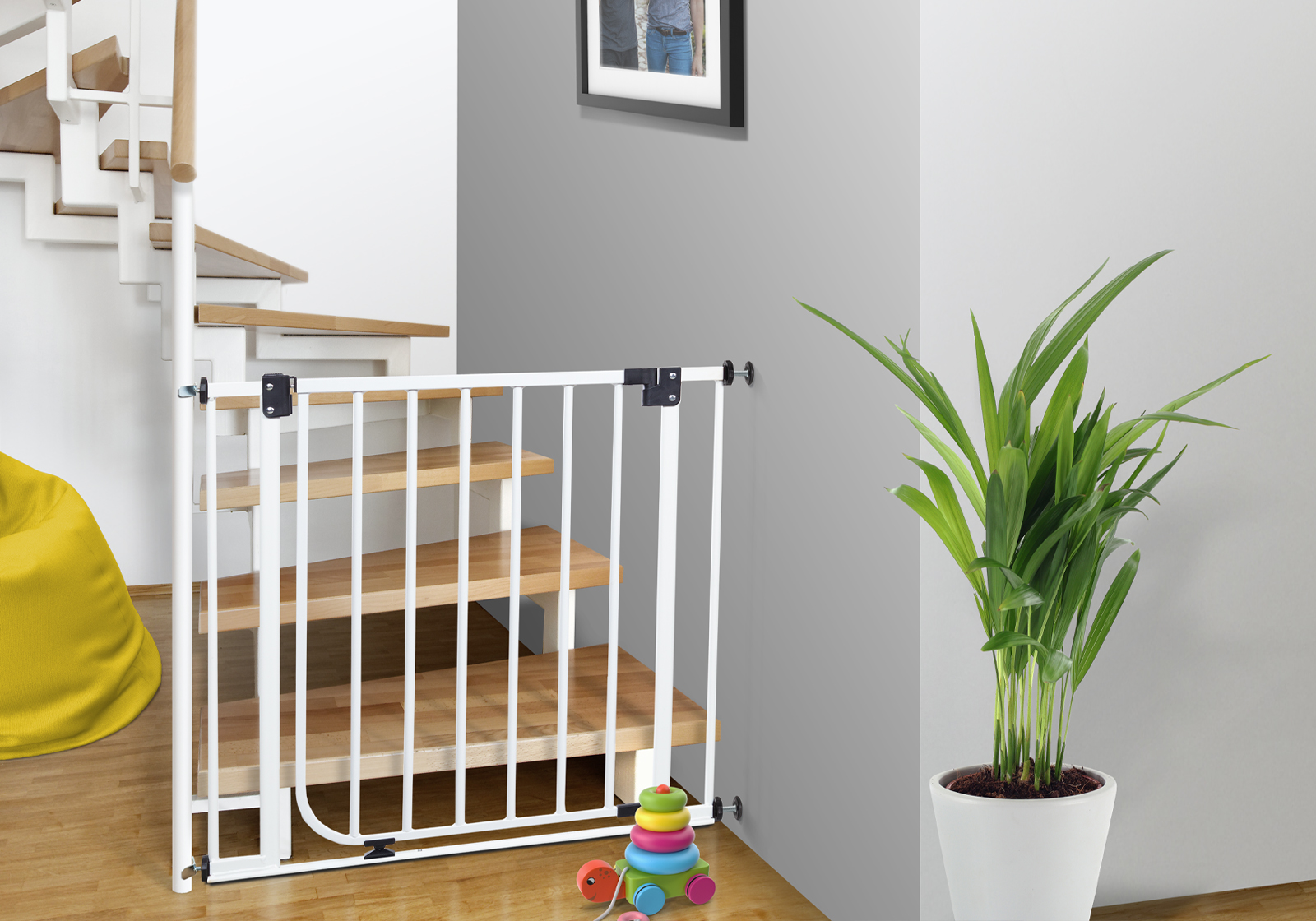 IMPAG® Treppenschutzgitter ohne Stolperkante für Geländer, einseitig