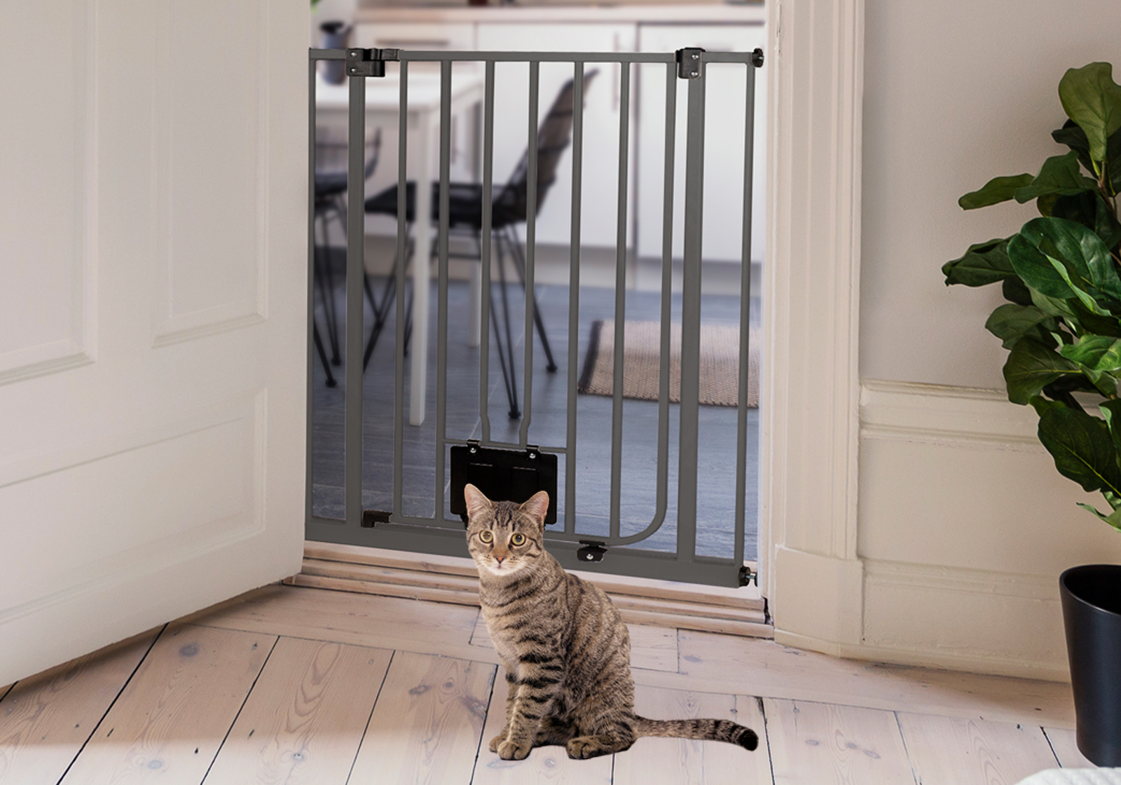 IMPAG® Katzenschutzgitter Mio 107 cm hoch 73 - 142 cm