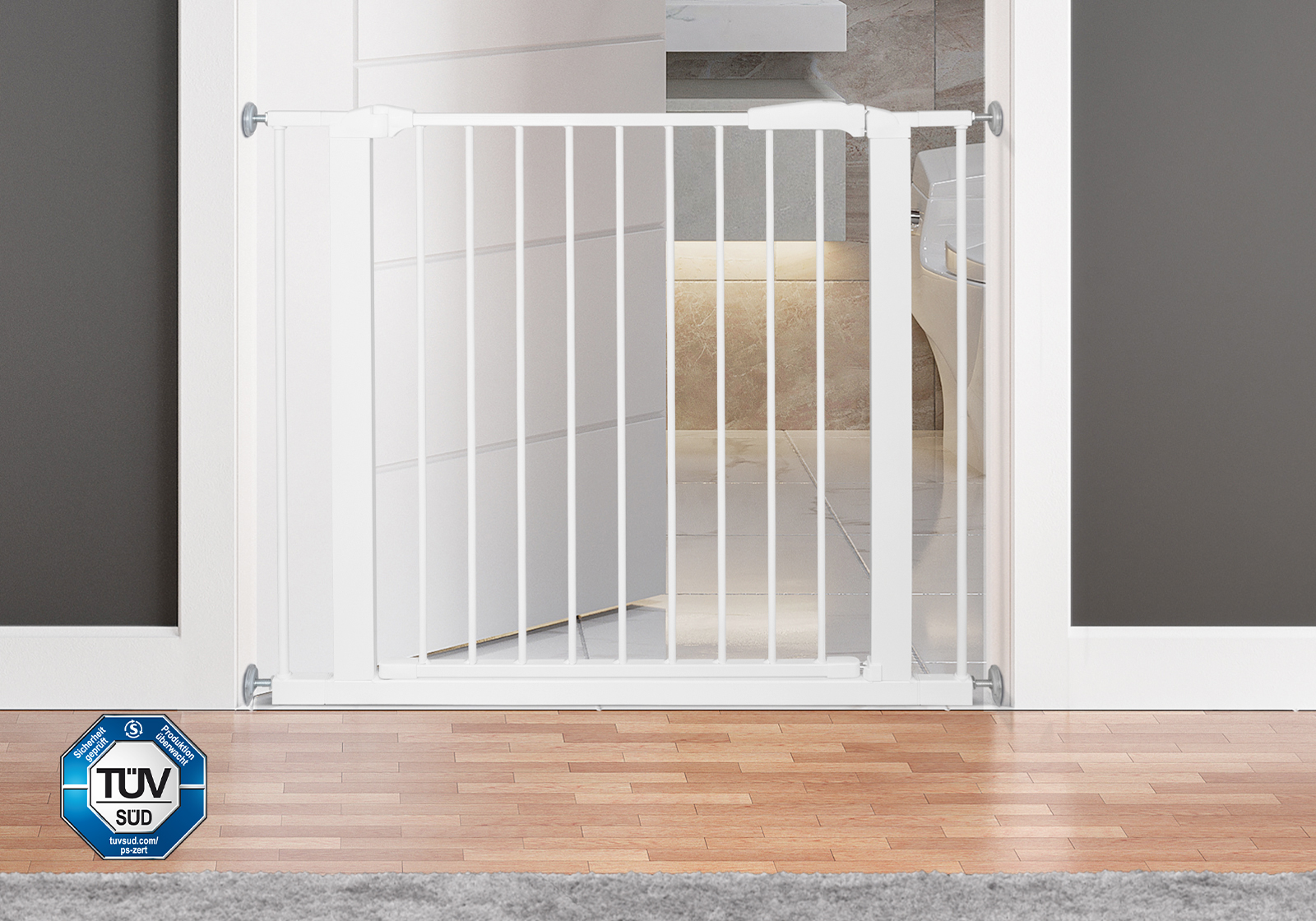 IMPAG® Türschutzgitter Swing Shut mit breiter Tür 78 - 110 cm