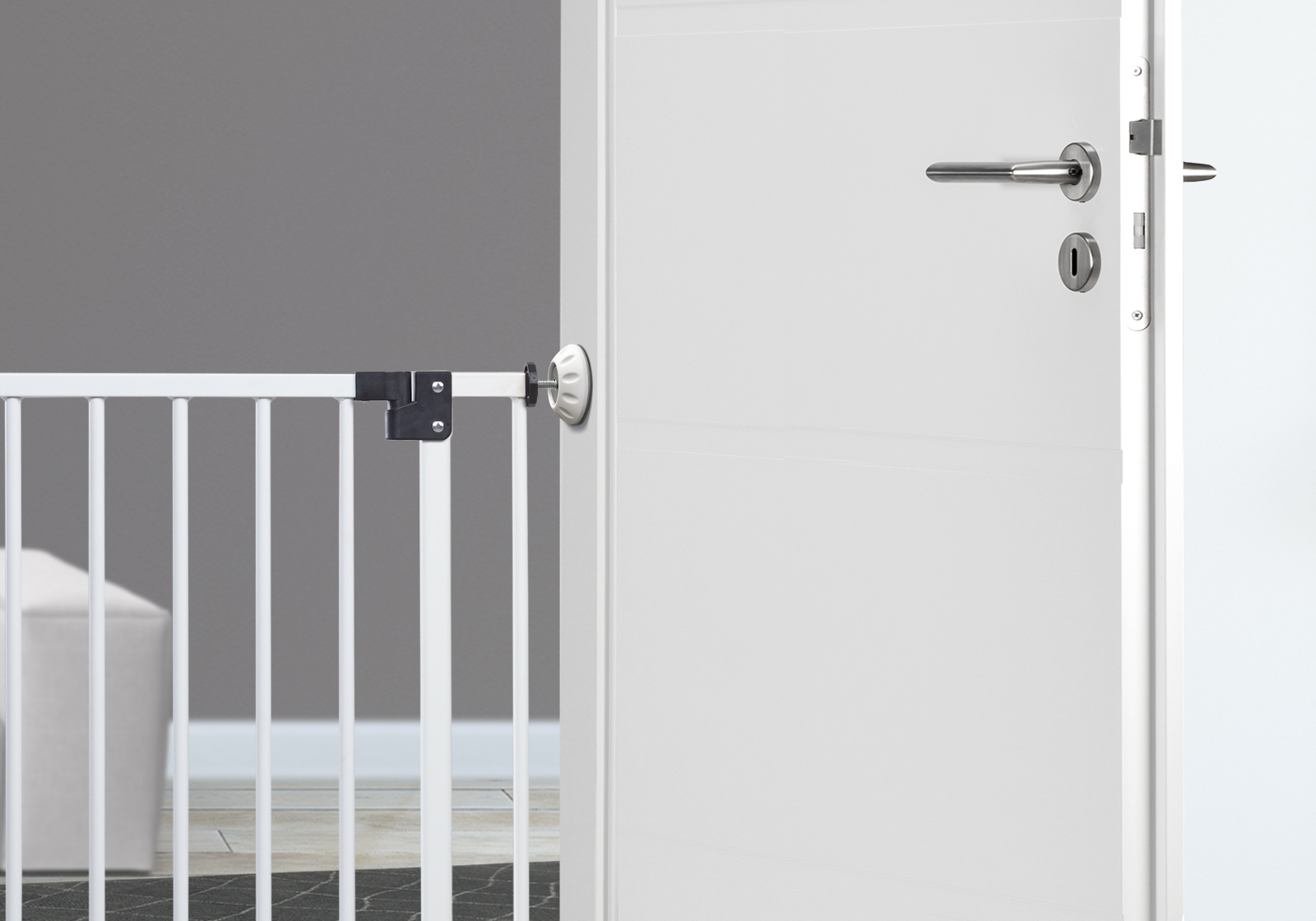 IMPAG® Wandschutz Pads für Tür- und Treppenschutzgitter, rund