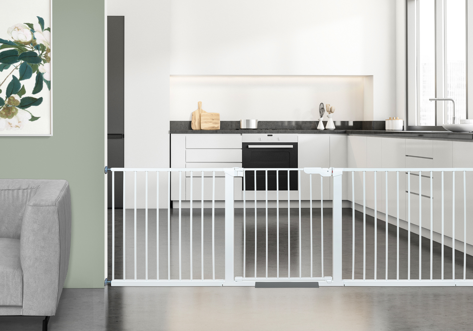 IMPAG® Absperrgitter Prima XXL mit Safe Step 75 - 183 cm