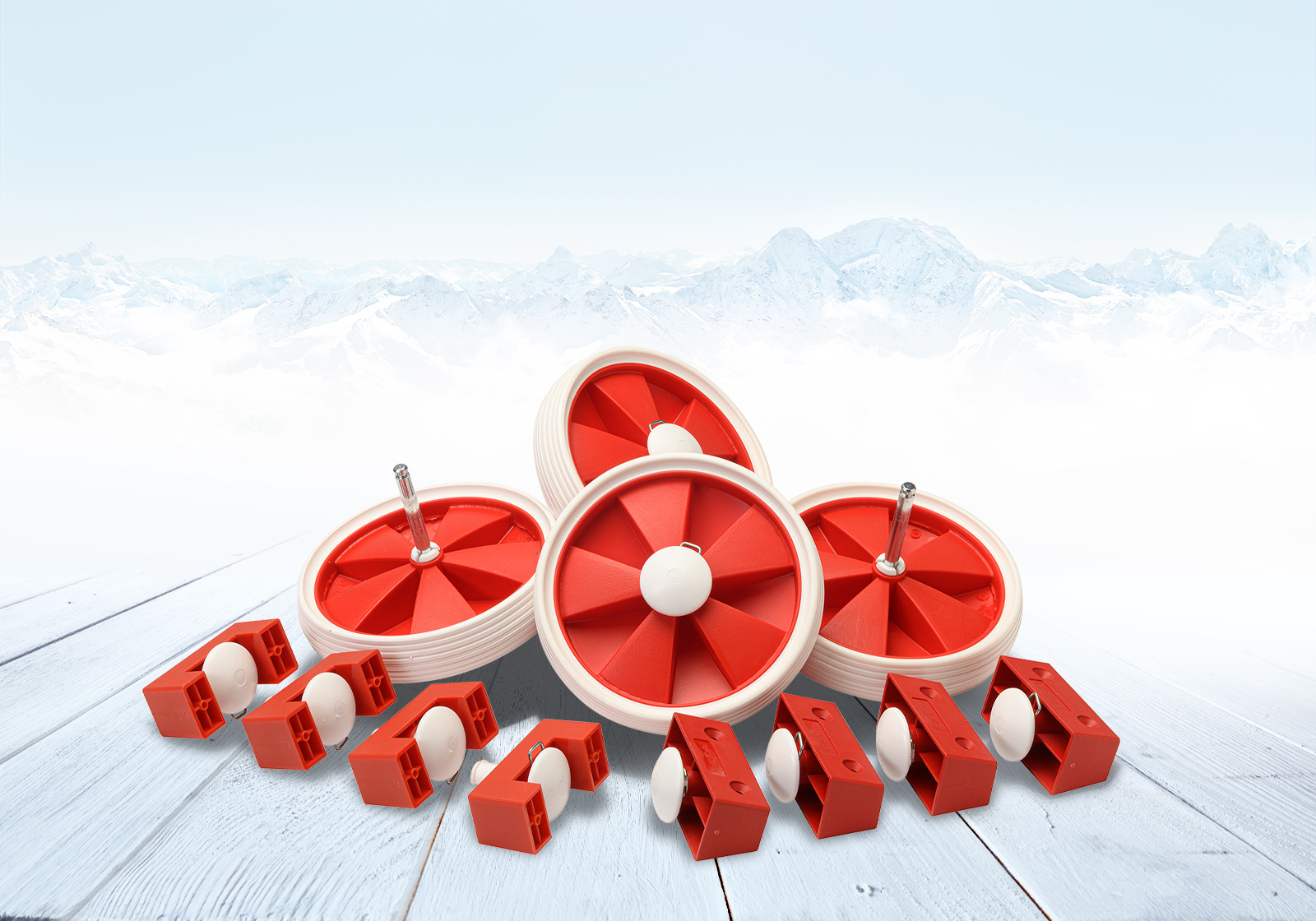 Rodelberg® Räder-Bausatz für Holzschlitten