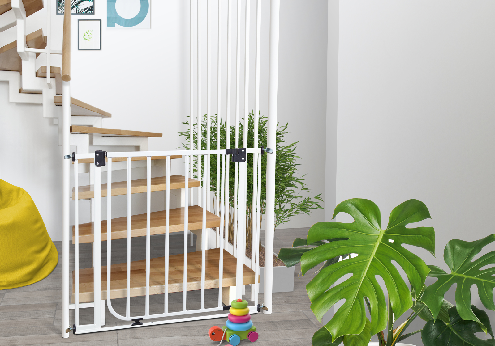 IMPAG® Treppenschutzgitter ohne Stolperkante für Geländer, beidseitig