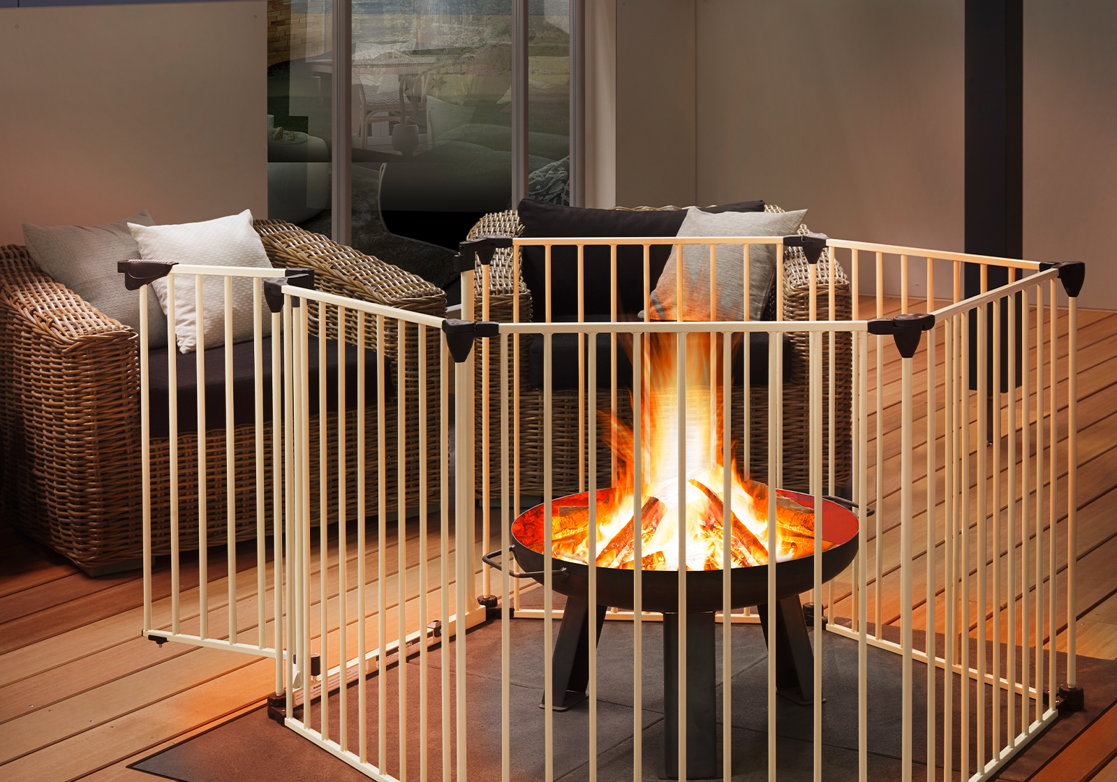 IMPAG® Feuerschutzgitter Fuego 370 - 490 cm [5-tlg. bis 8-tlg.]
