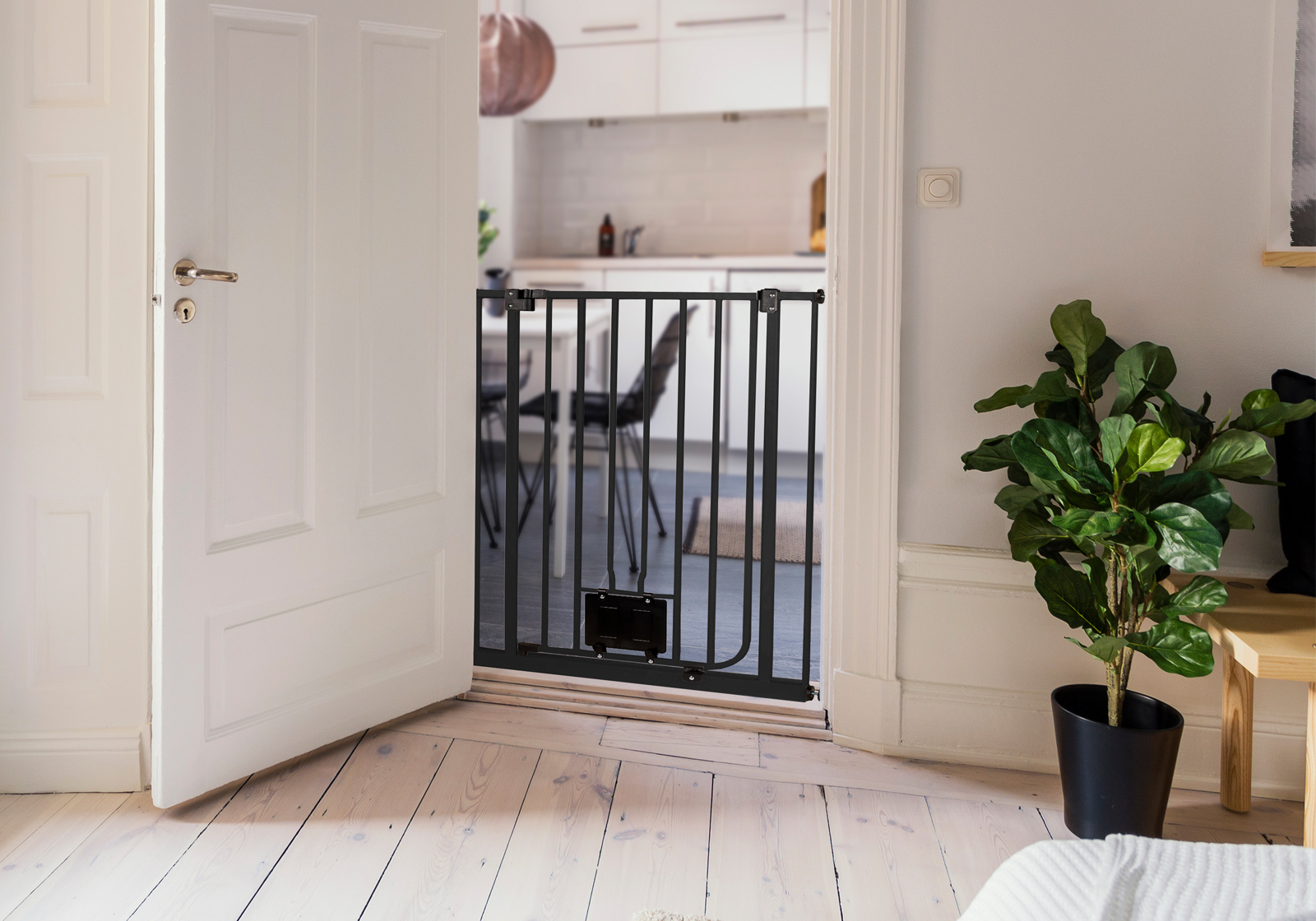 IMPAG® Katzenschutzgitter Mio 107 cm hoch 73 - 142 cm