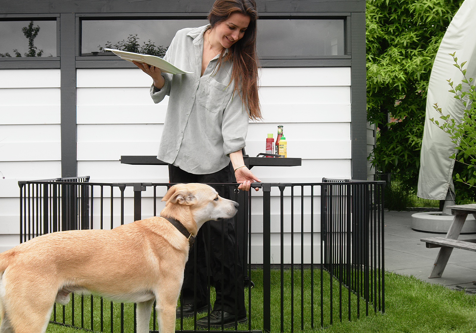 IMPAG® Grillschutzgitter SafeOne® BBQ 215 cm - 575 cm [3-tlg. bis 8-tlg.]