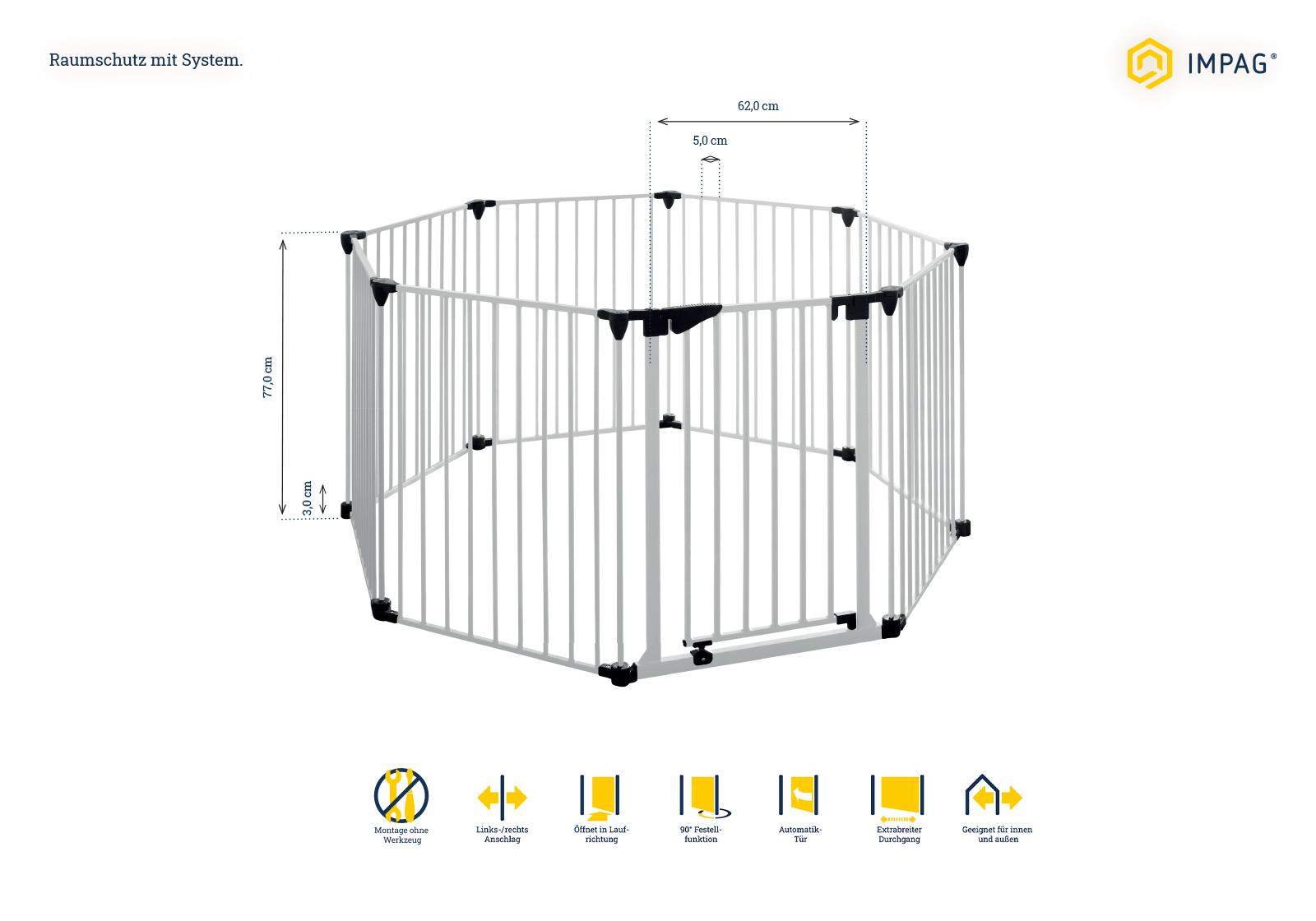 IMPAG® Tierlaufstall Snoopy  310 - 490 cm [5-tlg. bis 8-tlg.]